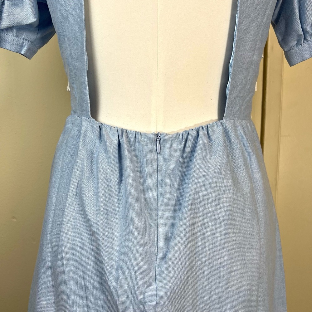 Lace Ruffled Open Back Dress with Pockets - Picture 11 of 13